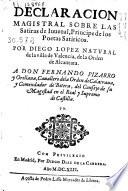 Declaración magistral sobre las Satiras de Iuuenal, Principe de los Poetas Satiricos