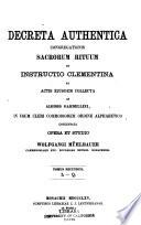 Decreta authentica Congregationis sacrorum rituum et Instructio Clementina