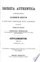 Decreta authentica S. R. Congregationis cum notis Gardellini et instructio Clementina cum commentariis... ordine alphabetico...