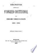 Decretos expedidos ... en los años de 1851/52-