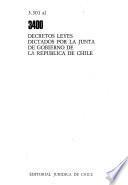 Decretos leyes dictados por la Junta de Gobierno de la República de Chile