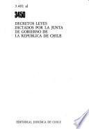 Decretos leyes dictados por la Junta de Gobierno de la Republica de Chile