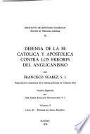 Defensa de la fe católica y apostólica contra los errores del anglicanismo: Libro 3. Primado del Sumo Pontífice