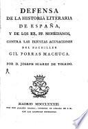 Defensa de la Historia literar. de España