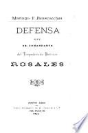 Defensa del ex-Comandante del Torpedero de División Rosales