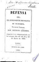 Defensa del ex-intendente de policia de Guayaquil