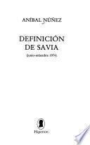 Definición de savia (junio-setiembre 1974)
