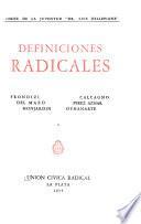 Definiciones radicales: Bases federalistas de la doctrina radical, por A. Pérez Aznar. Breve historia de la reparación nacional, por G. del Mazo. Algunos aspectos del pensamiento económico radical, por A. Frondizi. La lucha anti-imperialista, clave de la posición international de radicalismo, por J. Oyhanarte. Notas acerca del problema municipal argentino, por F. F. Monjardin. El radicalismo y la cultura popular, por A.D. Calcagno