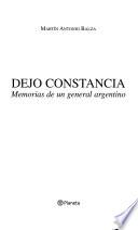 Dejo constancia