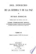 Del derecho de la guerra y de la paz de Hugo Grocio