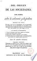 Del origen de las sociedades