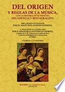 Del origen y reglas de la musica