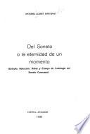 Del soneto o la eternidad de un momento