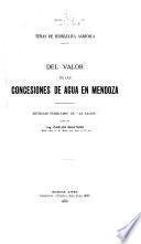 Del valor de las concesiones de agua en Mendoza