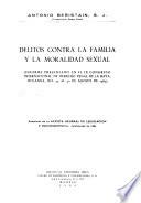 Delitos contra la familia y la moralidad sexual
