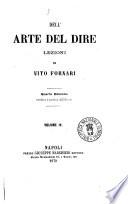 Dell'arte del dire lezioni di Vito Fornari