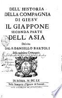 Dell' Istoria Della Compagnia Di Giesv Il Giappone