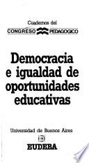 Democracia e igualdad de oportunidades educativas
