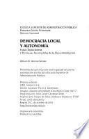 Democracia local y autonomía