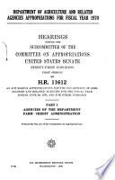Department of Agriculture and Related Agencies Appropriations for Fiscal Year 1970: Agencies of the department, Farm Credit Administration