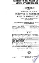 Department of the Interior and Related Agencies Appropriations for 1983