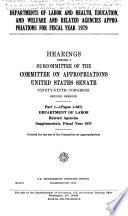Departments of Labor and Health, Education, and Welfare and Related Agencies Appropriations for Fiscal Year 1979: Department of Labor, related agencies, supplementals, fiscal year 1978