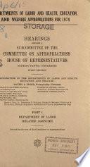 Departments of Labor and Health, Education, and Welfare appropriations for 1978