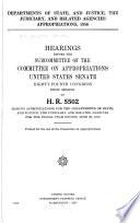 Departments of State, Justice, and Commerce, the Judiciary, and Related Agencies Appropriations for ...