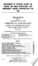 Departments of Veterans Affairs and Housing and Urban Development, and Independent Agencies Appropriations for 1992: Consumer Product Safety Commission