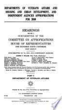 Departments of Veterans Affairs and Housing and Urban Development, and Independent Agencies Appropriations for 2000