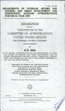 Departments of Veterans Affairs and Housing and Urban Development and Independent Agencies Appropriations for Fiscal Year 1997