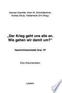 Der Krieg geht uns alle an. Wie gehen wir damit um?