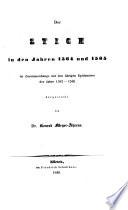 Der Stich in den Jahren 1564 und 1565 im Zusammenhange mit den übrigen Epidemieen der Jahre 1562-66