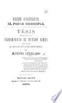 Derecho constitucional: el poder municipal. Tésis, etc