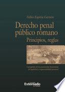Derecho penal público romano. Principios y reglas
