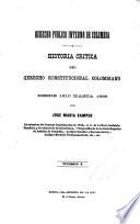 Derecho público interno de Colombia, historia crítica