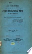 Des vicissitudes du droit international privé dans l'histoire de l'humanité