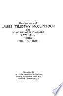 Descendants of James (Timothy) McClintock and Some Related Families