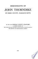 Descendants of John Thorndike of Essex County, Massachusetts