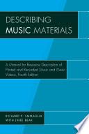 Describing Music Materials