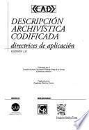Descripción archivística codificada, directrices de aplicación