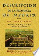 Descripción de la provincia de Madrid