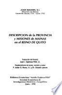 Descripción de la Provincia y misiones de Mainas en el Reino de Quito