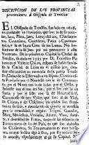 Descripcion de las provincias pertenecientes al Obispado de Truxillo