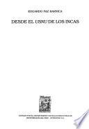 Desde el usnu de los incas