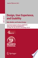 Design, User Experience, and Usability: Web, Mobile, and Product Design