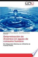 Determinación de Arsénico en Aguas de Consumo Humano