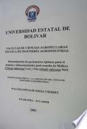 DETERMINACION DE PARAMETROS OPTIMOS PARA EL MANEJO Y ALMAACENAMIENTO POST-COSECHAS DE MELLOCO (ULLUCUS TUBEROSUS LOZ) Y OCA (OXALIS TUBEROSA MOL)