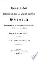 Deutsch-Englisches und Englisch-Deutsches Wörterbuch (etc.)