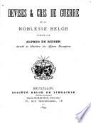 Devises et cris de guerre de la noblesse belge